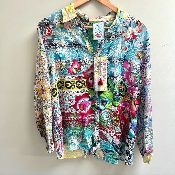 NWT Johnny Was Milla Basic Button Down Blouse - Picture 2 of 8
